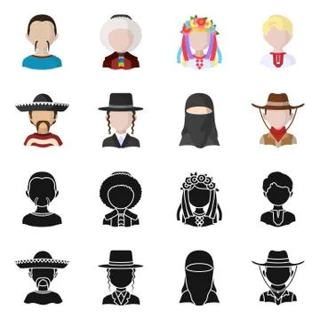 Vector design of imitator and resident icon. Set of imitator and culture vector Stock Illustration