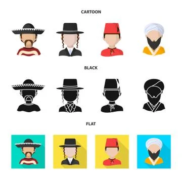 Vector design of imitator and resident sign. Collection of imitator and culture Stock Illustration