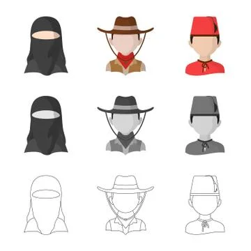 Vector design of imitator and resident sign. Collection of imitator and culture Stock Illustration