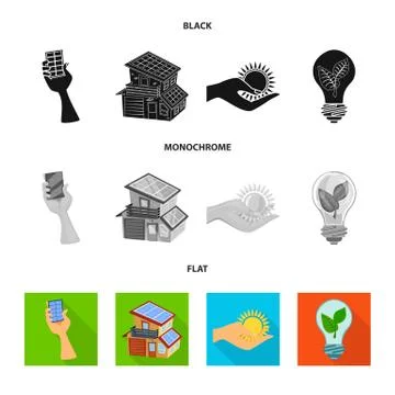 Vector design of innovation and technology symbol. Collection of innovation and Stock Illustration