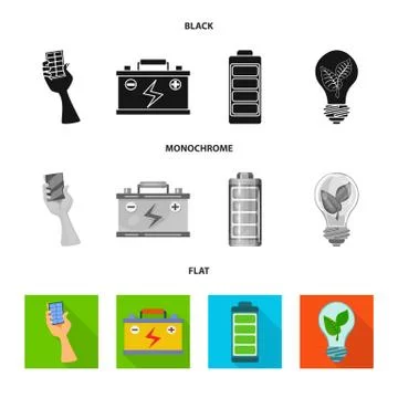 Vector design of innovation and technology logo. Set of innovation and nature Stock Illustration