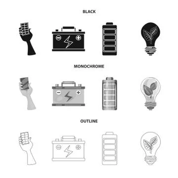 Vector design of innovation and technology sign. Set of innovation and nature イラスト素材