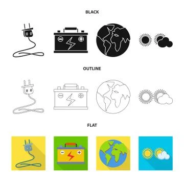 Vector design of innovation and technology symbol. Collection of innovation and Stock Illustration