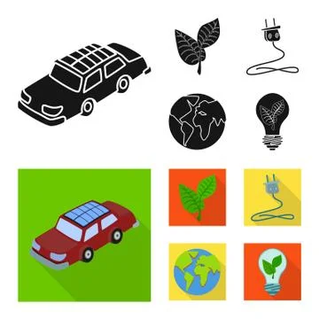 Vector design of innovation and technology sign. Set of innovation and nature Stock Illustration