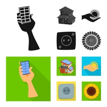 Vector design of innovation and technology symbol. Set of innovation and nature Stock Illustration