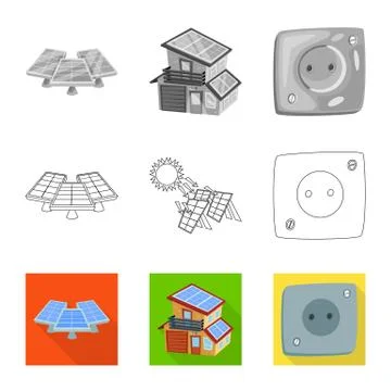 Vector design of innovation and technology symbol. Set of innovation and nature 스톡 일러스트