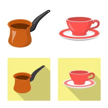 Vector design of kitchen and cook icon. Collection of kitchen and appliance Stock Illustration