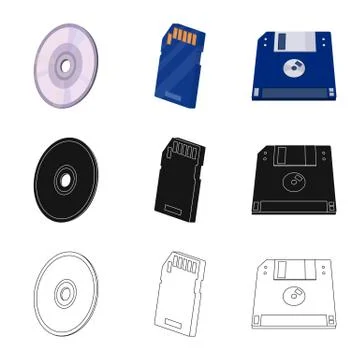 Vector design of laptop and device icon. Set of laptop and server stock vector Stock Illustration