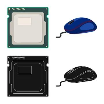 Vector design of laptop and device sign. Collection of laptop and server vector 스톡 일러스트
