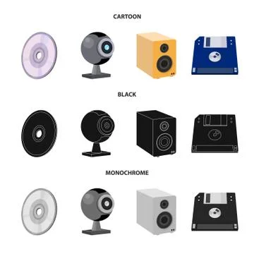 Vector design of laptop and device sign. Collection of laptop and server vector 스톡 일러스트