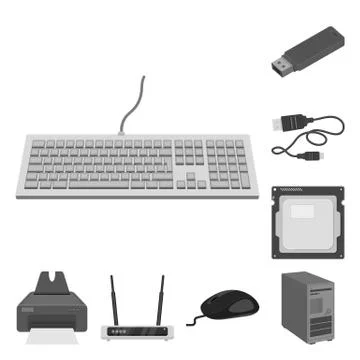 Vector design of laptop and device icon. Set of laptop and server stock vector 스톡 일러스트