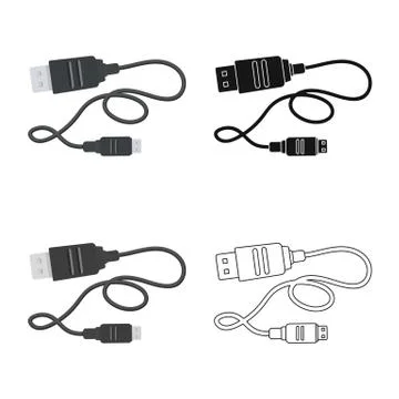 Vector design of laptop and device sign. Set of laptop and server vector icon Illustrazione stock