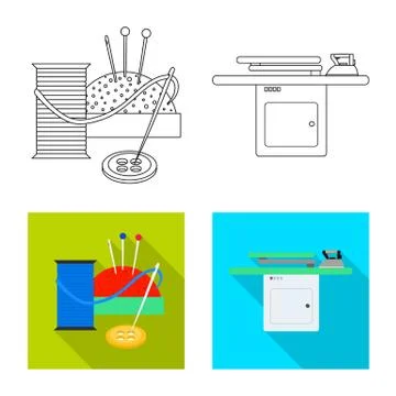 Vector design of laundry and clean icon. Set of laundry and clothes vector icon Illustrazione stock