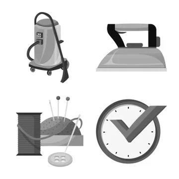 Vector design of laundry and clean icon. Set of laundry and clothes stock symbol Stock Illustration