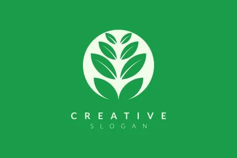 Vector design leaf various abstract shape. Minimalist leaf design, flat logo  Stock Illustration