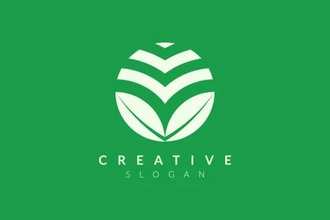 Vector design leaf various abstract shape. Minimalist leaf design, flat logo  Stockillustratie