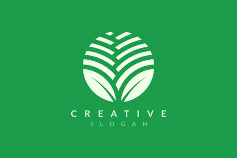 Vector design leaf various abstract shape. Minimalist leaf design, flat logo  Stock Illustration