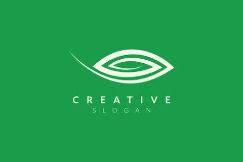 Vector design leaf various abstract shape. Minimalist leaf design, flat logo  Stock Illustration