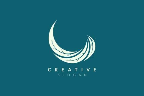 Vector design leaf various abstract shape. Minimalist leaf design, flat logo  Stock Illustration