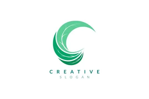 Vector design leaf various abstract shape. Minimalist leaf design, flat logo  Stock Illustration