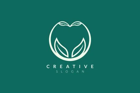 Vector design leaf various abstract shape. Minimalist leaf design, flat logo  Stock Illustration