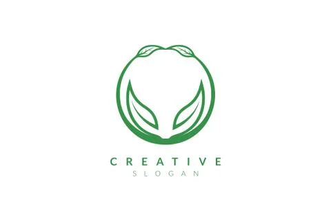 Vector design leaf various abstract shape. Minimalist leaf design, flat logo  Stock Illustration