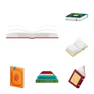 Vector design of library and bookstore logo. Collection of library and 스톡 일러스트