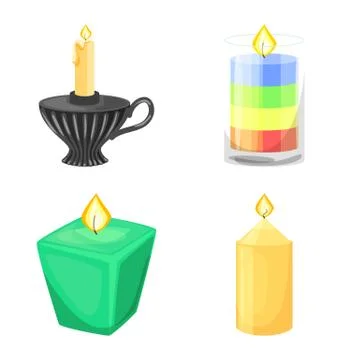 Vector design of light and wax icon. Collection of light and ceremony vector Ilustración de archivo
