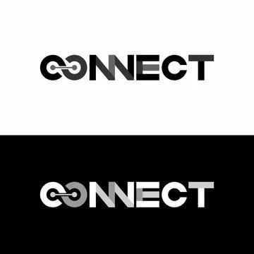 The Vector, Design, Logo, Vector, Graphic, Idea, Symbol, word or CONNECT word. Stock Illustration