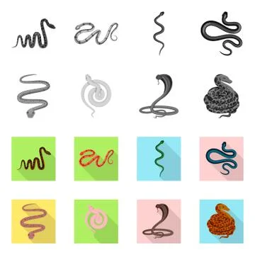 Vector design of mammal and danger symbol. Collection of mammal and medicine Stock-Illustration