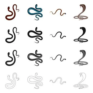 Vector design of mammal and danger logo. Collection of mammal and medicine stock 库存插图