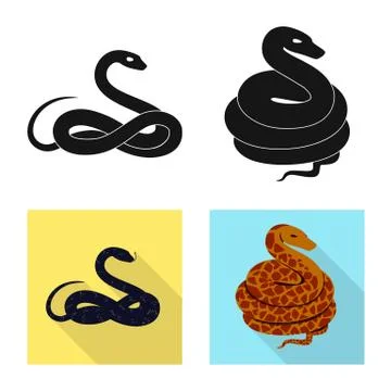 Vector design of mammal and danger icon. Collection of mammal and medicine Stock Illustration
