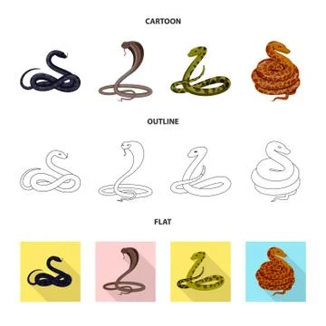 Vector design of mammal and danger logo. Collection of mammal and medicine Stockillustratie