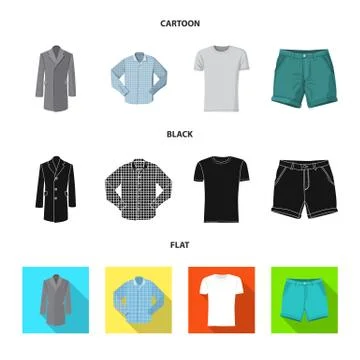 Vector design of man and clothing symbol. Collection of man and wear vector icon Stock Illustration