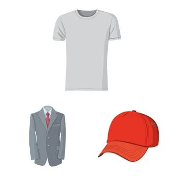 Vector design of man and clothing icon. Collection of man and wear stock symbol Stockillustratie