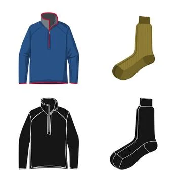 Vector design of man and clothing icon. Set of man and wear vector icon for 库存插图