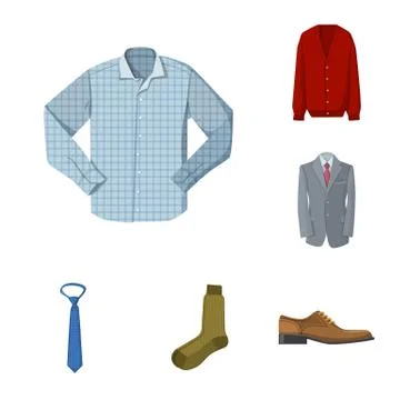 Vector design of man and clothing icon. Collection of man and wear vector icon Stockillustratie