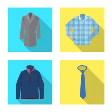 Vector design of man and clothing icon. Set of man and wear stock symbol for web Illustrazione stock