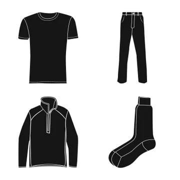 Vector design of man and clothing icon. Collection of man and wear stock symbol Stock Illustration