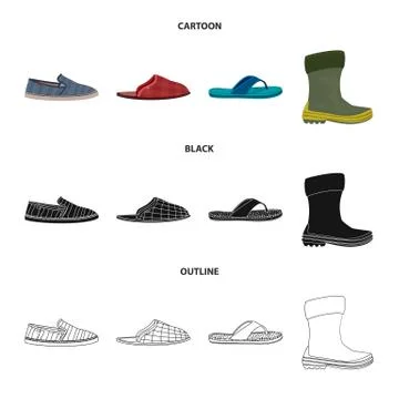 Vector design of man and foot sign. Collection of man and wear stock vector Stockillustratie