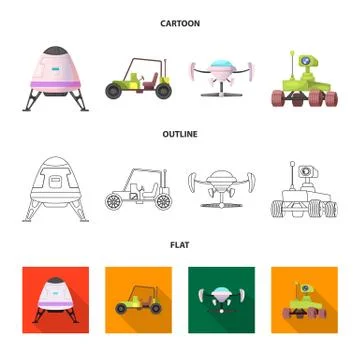 Vector design of mars and space symbol. Set of mars and planet stock vector Stock Illustration