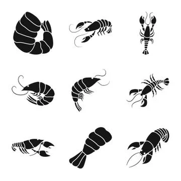 Vector design of meat and delicacy sign. Collection of meat and crab vector icon Stock Illustration