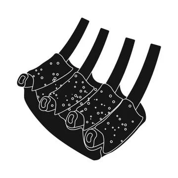 Vector design of meat and ham icon. Collection of meat and cooking stock vector Stock Illustration