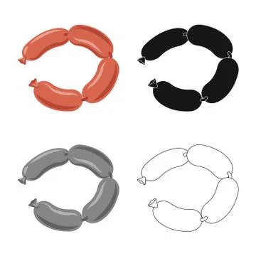 Vector design of meat and ham logo. Collection of meat and cooking stock symbol Stock Illustration