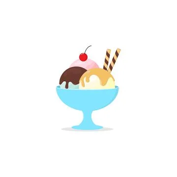 Vector design of melted ice cream on a bowl Stock Illustration
