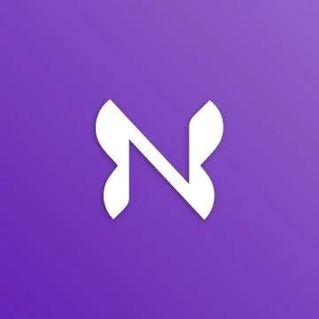 Vector design of Modern Initial Letter N monogram. Minimalist, flat and simpl Stock Illustration