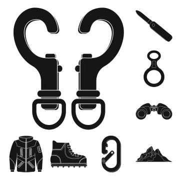 Vector design of mountaineering and peak icon. Collection of mountaineering and Stockillustratie