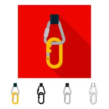 Vector design of mountaineering and peak logo. Collection of mountaineering and Stock Illustration