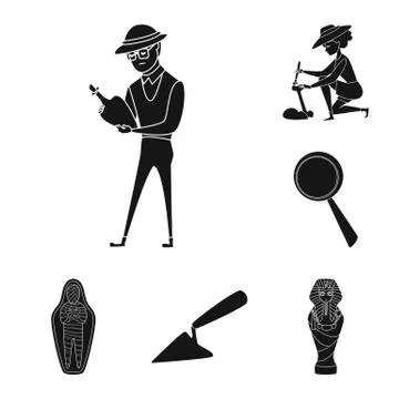 Vector design of museum and attributes icon. Set of museum and historical stock Stock Illustration