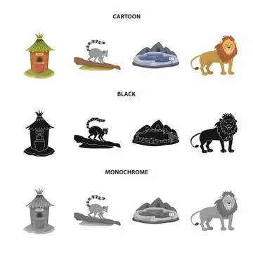 Vector design of nature and fun symbol. Collection of nature and entertainment Stock Illustration